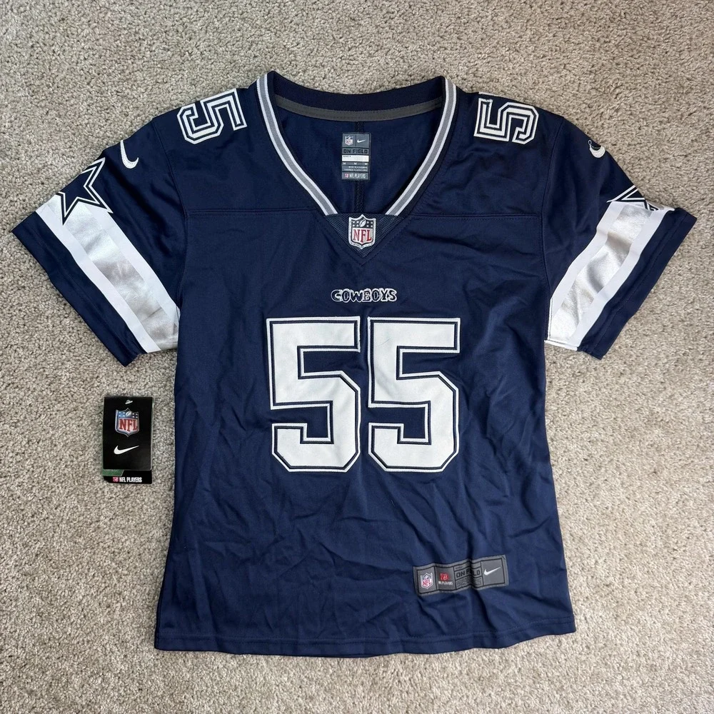 Dallas Cowboys Jersey Womens Medium Blue NFL Football Nike Vander Esch 55